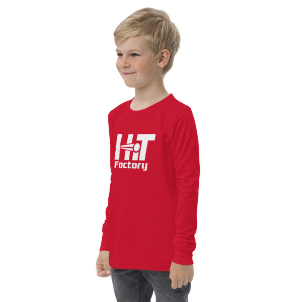 Youth long sleeve tee - White Logo - Image 8