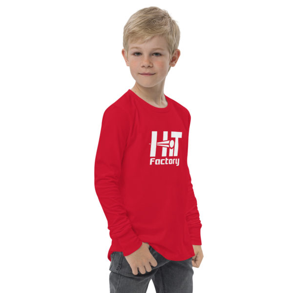 Youth long sleeve tee - White Logo - Image 9